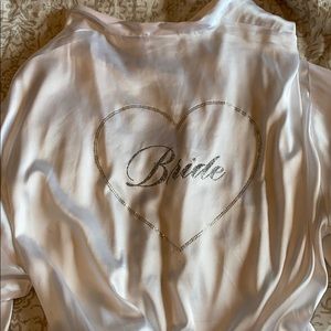 BRIDE satin silk robe